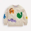 Sweatshirts & Hoodies | Tops & T-Shirts-Boden Graphic Boucle Sweatshirt-Oatmeal Marl Cats OatmealMarlCats