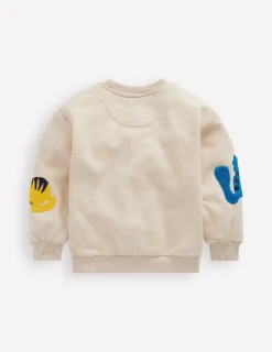 Sweatshirts & Hoodies | Tops & T-Shirts-Boden Graphic Boucle Sweatshirt-Oatmeal Marl Cats OatmealMarlCats