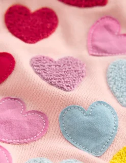 Sweatshirts & Hoodies | Tops & T-Shirts-Boden Graphic Boucle Sweatshirt-Chalk Pink Hearts ChalkPinkHearts