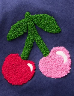 Sweatshirts & Hoodies | Tops & T-Shirts-Boden Graphic Boucle Sweatshirt-Starboard Blue Cherries StarboardBlueCherries