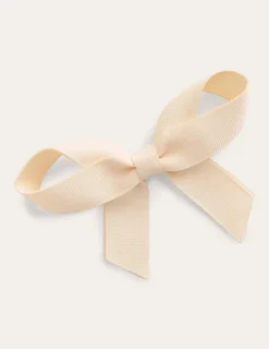 Accessories-Boden Grosgrain Hair Bow- Ivory