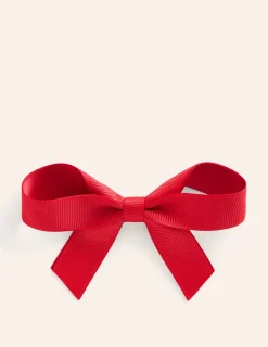 Accessories-Boden Grosgrain Hair Bow-Poppy Red PoppyRed