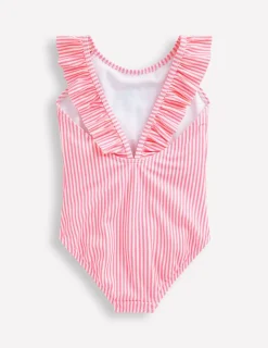 Swimwear & Beachwear-Boden Hallie Frill Strap Swimsuit-Cosmos Pink Cherry CosmosPinkCherry