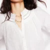Jewelry-Boden Hammered Disk Layered Necklace- Gold