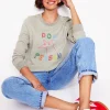 Tops & Blouses | Nightwear & Lougewear-Boden Hannah Embroidered Sweatshirt-Grey Marl, Dog Person GreyMarl,DogPerson