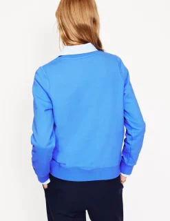 Nightwear & Lougewear | Tops & Blouses-Boden Hannah Embroidered Sweatshirt-Peacock Plume Blue, Hearts PeacockPlumeBlue,Hearts