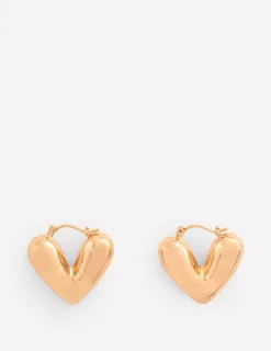 Jewelry-Boden Heart Hoops- Gold