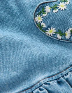 Dresses-Boden Heart Pocket Pinafore Dress-Mid Vintage Denim Daisies MidVintageDenimDaisies