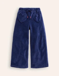 Pants & Jeans-Boden Heart Pocket Velour Sweatpants-Starboard Blue StarboardBlue