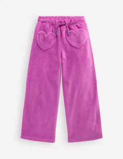 Pants & Jeans-Boden Heart Pocket Velour Sweatpants-Foxglove Purple FoxglovePurple