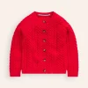 Sweaters & Cardigans-Boden Heritage Cable Cardigan-Poppy Red PoppyRed