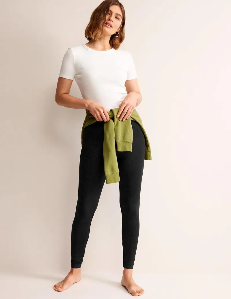 Nightwear & Lougewear | Pants-Boden High Rise Jersey Leggings- Black