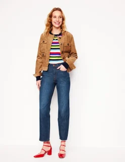 Jeans-Boden High Rise Straight Leg Jeans- Indigo