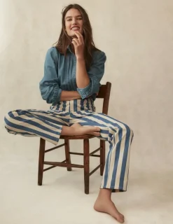 Jeans-Boden High Rise Stripe Jeans-Marine Wide Stripe MarineWideStripe