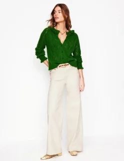 Jeans-Boden High Rise Wide Leg Jeans- Ecru