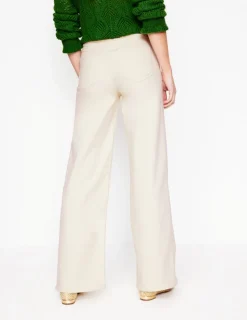 Jeans-Boden High Rise Wide Leg Jeans- Ecru