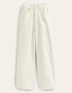 Jeans-Boden High Rise Wide Leg Jeans- Ecru