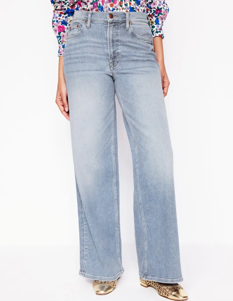 Jeans-Boden High Rise Wide Leg Jeans-Light Vintage LightVintage