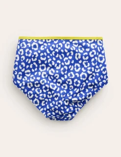 Swimwear & Beachwear-Boden High Waisted Bikini Bottoms-Blue Leopard BlueLeopard