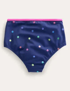 Swimwear & Beachwear-Boden High Waisted Bikini Bottoms-Navy Rainbow Foil Confetti NavyRainbowFoilConfetti