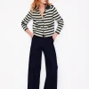 Sweaters & Cardigans-Boden Holly Collared Knitted Jacket-Navy/ Ivory Navy/Ivory