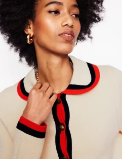 Sweaters & Cardigans-Boden Holly Collared Knitted Jacket-Warm Ivory WarmIvory