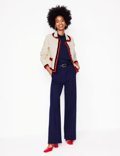Sweaters & Cardigans-Boden Holly Collared Knitted Jacket-Warm Ivory WarmIvory