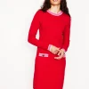 Dresses & Jumpsuits | Petite Dresses-Boden Holly Knitted Shift Dress-Poppy Red PoppyRed