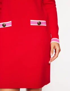 Dresses & Jumpsuits | Petite Dresses-Boden Holly Knitted Shift Dress-Poppy Red PoppyRed