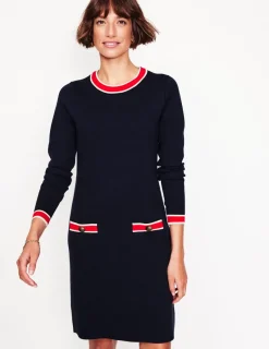 Dresses & Jumpsuits | Petite Dresses-Boden Holly Knitted Shift Dress- Navy
