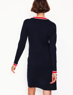 Dresses & Jumpsuits | Petite Dresses-Boden Holly Knitted Shift Dress- Navy