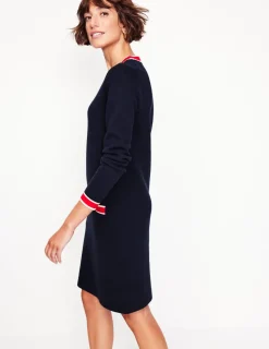 Dresses & Jumpsuits | Petite Dresses-Boden Holly Knitted Shift Dress- Navy