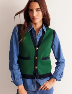 Sweaters & Cardigans-Boden Holly Knitted Waistcoat-Eden Green EdenGreen