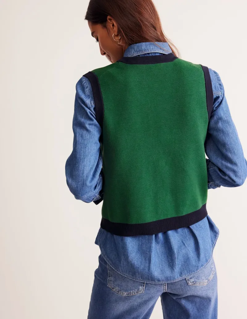 Sweaters & Cardigans-Boden Holly Knitted Waistcoat-Eden Green EdenGreen