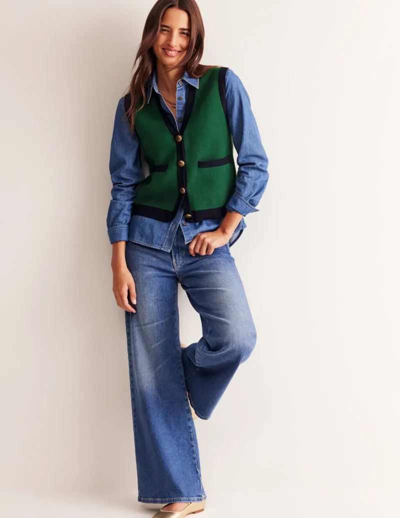 Sweaters & Cardigans-Boden Holly Knitted Waistcoat-Eden Green EdenGreen