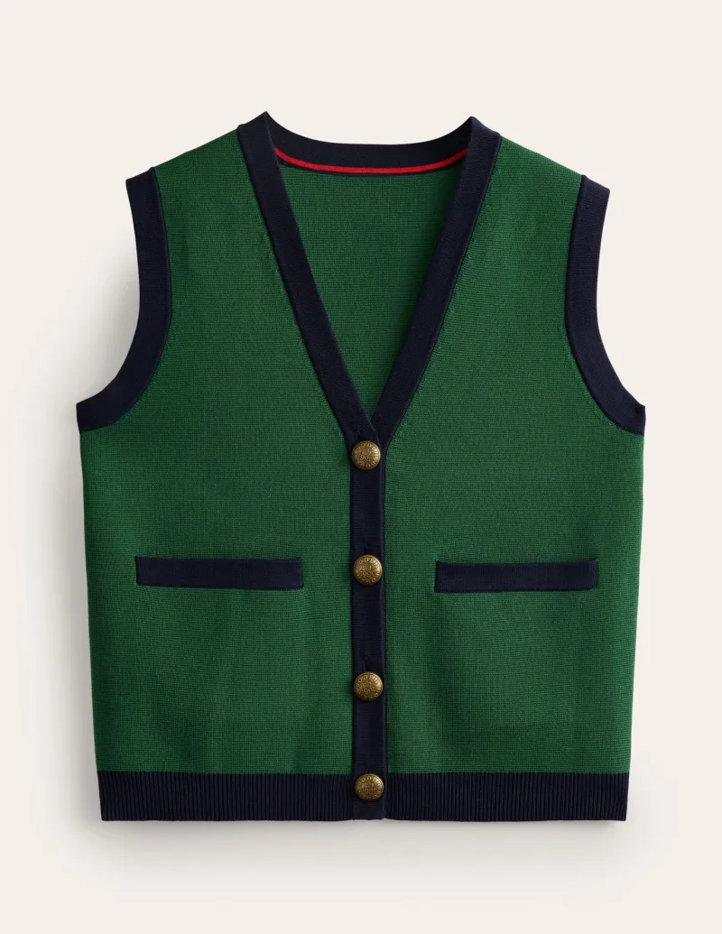 Sweaters & Cardigans-Boden Holly Knitted Waistcoat-Eden Green EdenGreen
