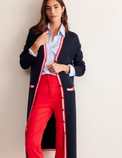 Sweaters & Cardigans-Boden Holly Longline Knitted Jacket- Navy