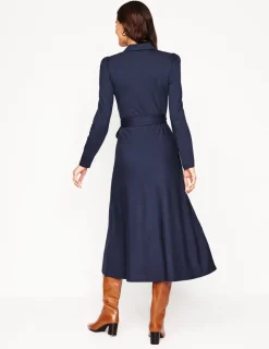 Dresses & Jumpsuits | Midi-Boden Imogen Collared Jersey Dress- Navy