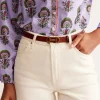 Belts-Boden Iris Skinny Snaffle Trim Belt- Tan