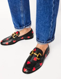 Loafers | Flats-Boden Iris Snaffle Loafers-Black Hearts BlackHearts