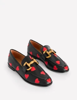 Loafers | Flats-Boden Iris Snaffle Loafers-Black Hearts BlackHearts