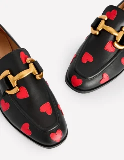 Loafers | Flats-Boden Iris Snaffle Loafers-Black Hearts BlackHearts
