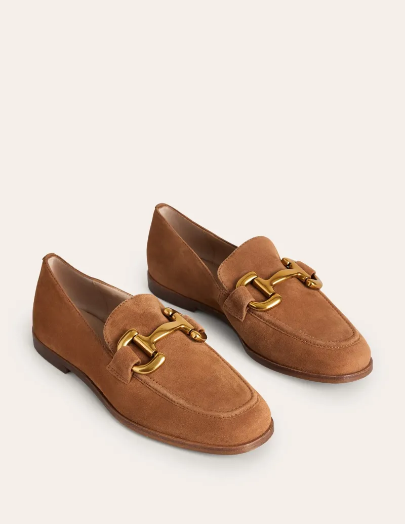 Suits & Tailoring | Flats-Boden Iris Snaffle Loafers-Ginger Snap Suede GingerSnapSuede