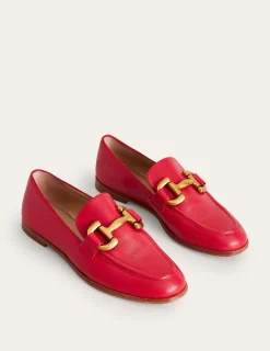 Suits & Tailoring | Flats-Boden Iris Snaffle Loafers-Pillarbox Red PillarboxRed
