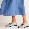 Suits & Tailoring | Flats-Boden Iris Snaffle Loafers- Silver