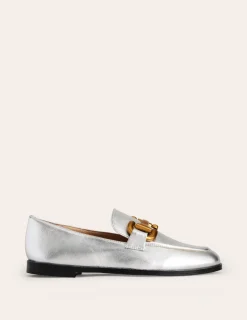 Suits & Tailoring | Flats-Boden Iris Snaffle Loafers- Silver