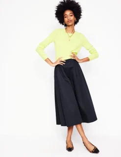 Skirts-Boden Isabella Cotton Sateen Skirt- Black