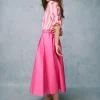 Skirts-Boden Isabella Cotton Sateen Skirt-Sorbet Pink SorbetPink