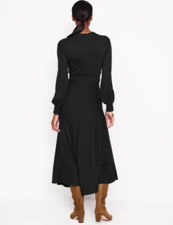 Petite Dresses | Midi-Boden Ivy Smocked Midi Dress- Black