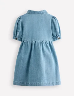 Dresses-Boden Izzy Denim Shirt Dress-Mid Vintage Denim Strawberry MidVintageDenimStrawberry
